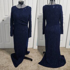 Lauren Ralph Lauren Evening Dress Formal Size 16 NWT with Defect Long Sleeve